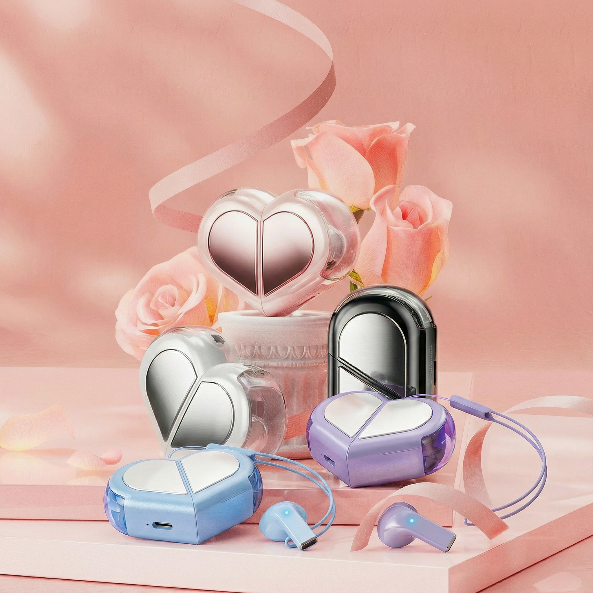 Trymiss K520 Mini Corazón Audífonos Bluetooth