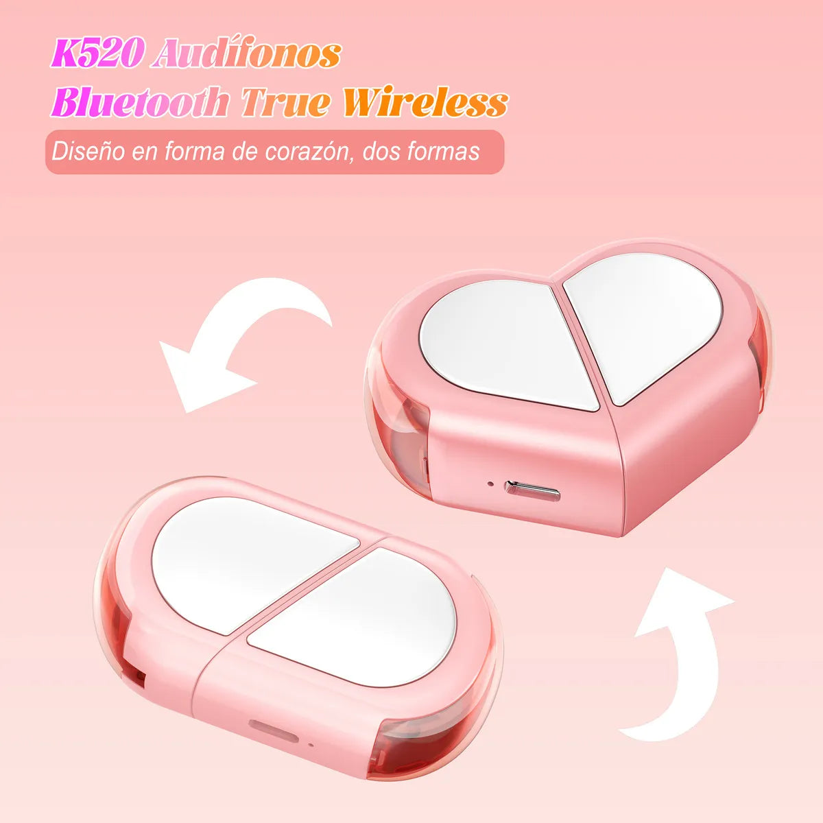 Trymiss K520 Mini Corazón Audífonos Bluetooth